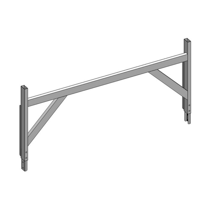 Porte madrier arrière en aluminium brut